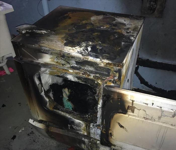 Charred Dryer that caught fire